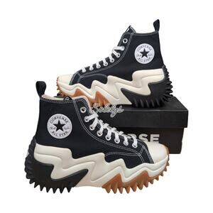 Converse Run Star Motion CX Platform High Top Black White Gum Sneaker Womens 9